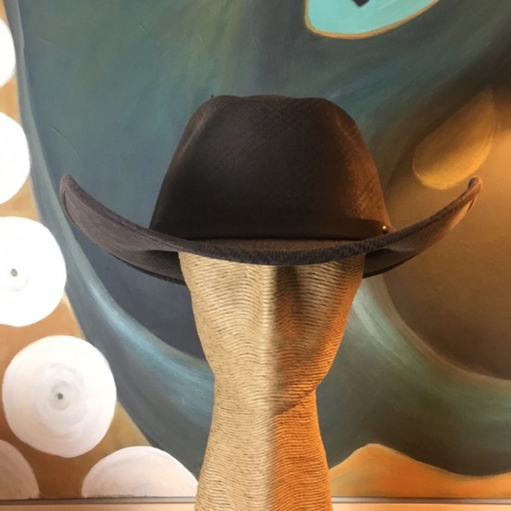 NWT Stiff Brim Brown Cowboy Hat Small